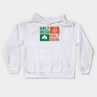 Half Irish Half Drunk Kids Hoodie